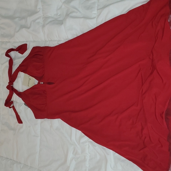 Vintage Red Halter Dress - Picture 4 of 11